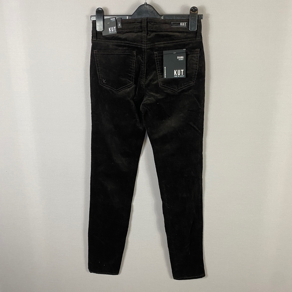 Kut from the Kloth Womens Diana Skinny Corduroy Pant In Bean Brown Size 2 - Picture 6 of 12